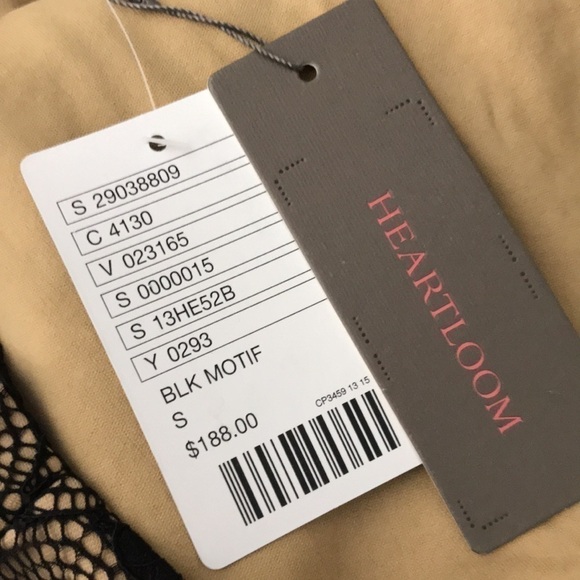 HEARTLOOM l Anthropologie Black Lace Topography Cocktail Dress Size Smal… - Picture 12 of 13